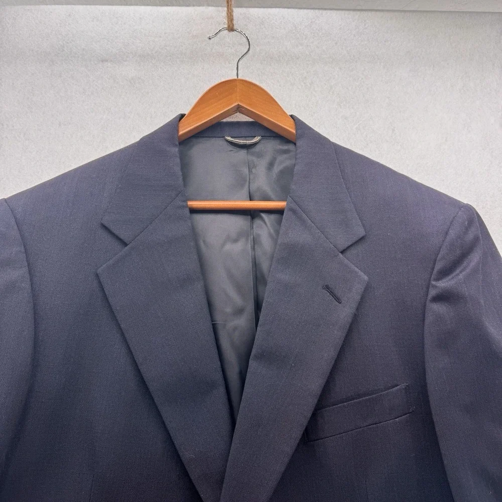 Stafford Signature Mens 100 Wool Sport Coat Mint Gray Two‎ Button Men's Blazer